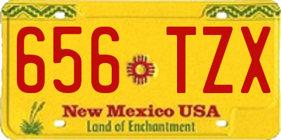 NM license plate 656TZX