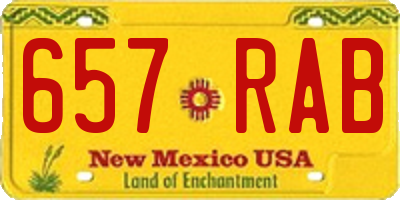 NM license plate 657RAB