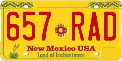 NM license plate 657RAD