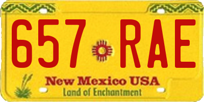 NM license plate 657RAE