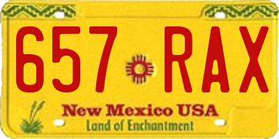 NM license plate 657RAX