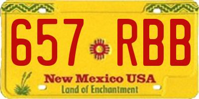 NM license plate 657RBB