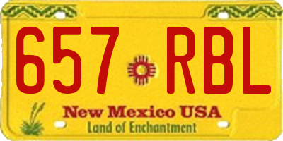 NM license plate 657RBL