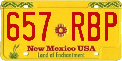 NM license plate 657RBP