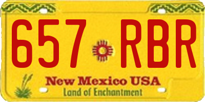 NM license plate 657RBR