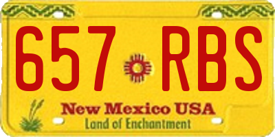 NM license plate 657RBS