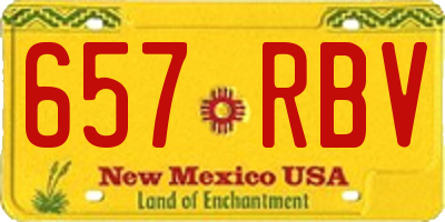 NM license plate 657RBV