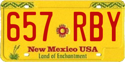 NM license plate 657RBY