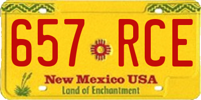 NM license plate 657RCE