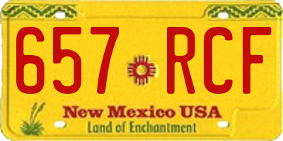 NM license plate 657RCF