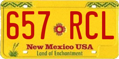 NM license plate 657RCL