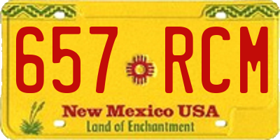NM license plate 657RCM