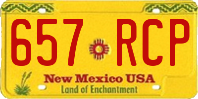 NM license plate 657RCP