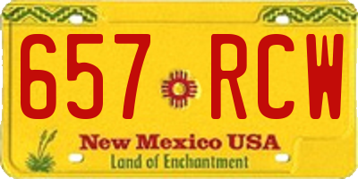 NM license plate 657RCW