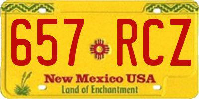 NM license plate 657RCZ