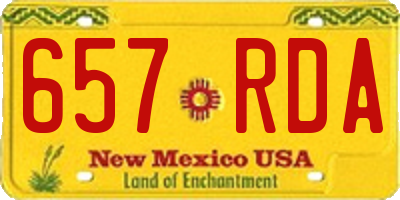 NM license plate 657RDA