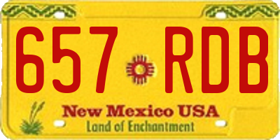 NM license plate 657RDB
