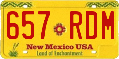 NM license plate 657RDM