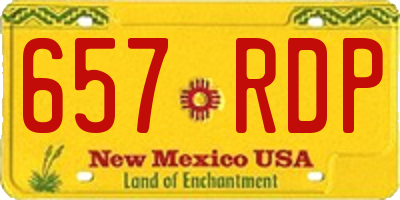 NM license plate 657RDP