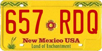 NM license plate 657RDQ