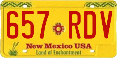 NM license plate 657RDV