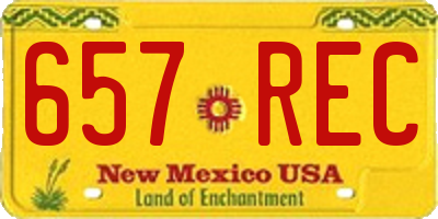 NM license plate 657REC