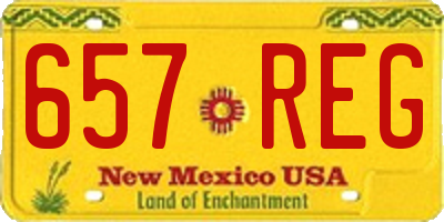 NM license plate 657REG