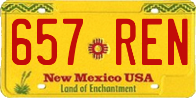 NM license plate 657REN