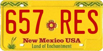NM license plate 657RES