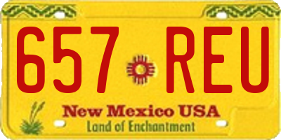 NM license plate 657REU