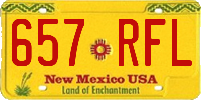 NM license plate 657RFL