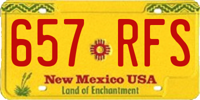 NM license plate 657RFS