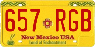NM license plate 657RGB