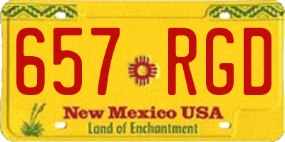 NM license plate 657RGD