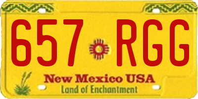 NM license plate 657RGG