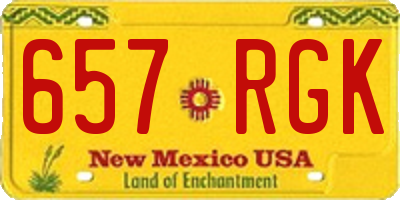 NM license plate 657RGK