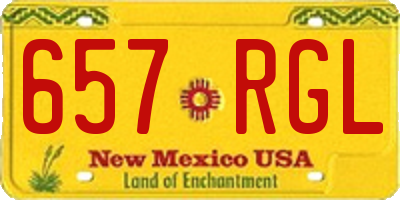NM license plate 657RGL