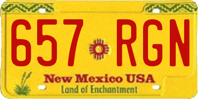NM license plate 657RGN