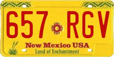 NM license plate 657RGV