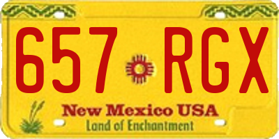 NM license plate 657RGX