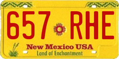 NM license plate 657RHE