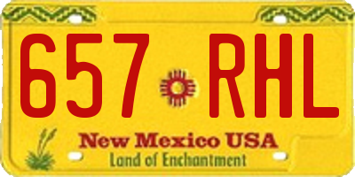 NM license plate 657RHL
