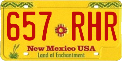 NM license plate 657RHR