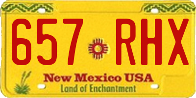 NM license plate 657RHX