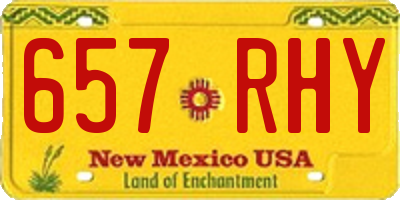 NM license plate 657RHY