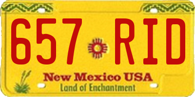NM license plate 657RID