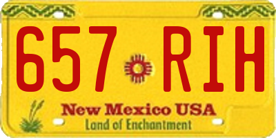 NM license plate 657RIH