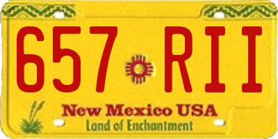 NM license plate 657RII