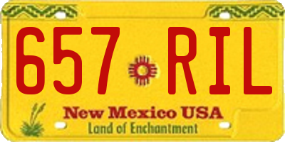 NM license plate 657RIL