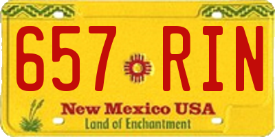 NM license plate 657RIN